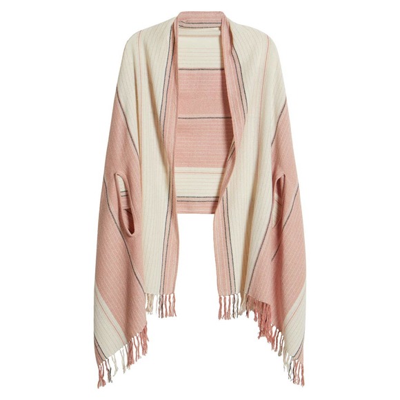 Madewell Maui Stripe Silk Noil Cape Scarf - Picture 3 of 5